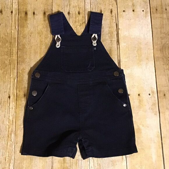 Nautica Navy Overall Shorts 12M - Picture 1 of 5